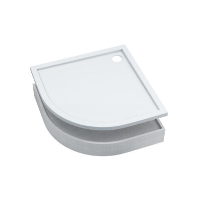 AQUABAD Duschwanne / Duschtasse Basic Smooth White inkl. Styroporträger