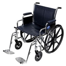 Medline Durable Steel Wheelchair with Flip-Back Desk-Length Arms