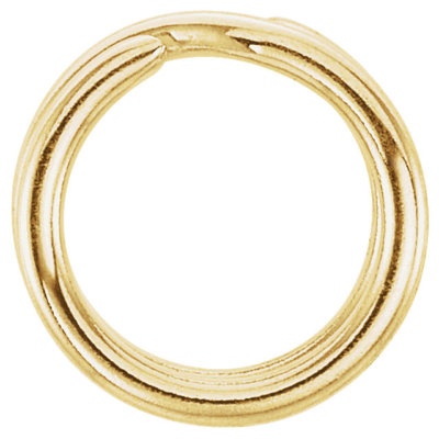 8mm OD 6.3mm ID 15ga 14k Solid Yellow Gold Round Split Jump Ring Charm Link USA