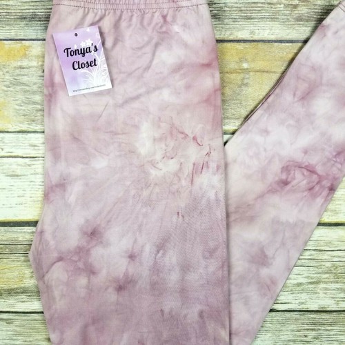 EXTRA PLUS hellrosa Batik Leggings Hand Batik kein Druck butterweich 16-24 - Bild 4 von 5