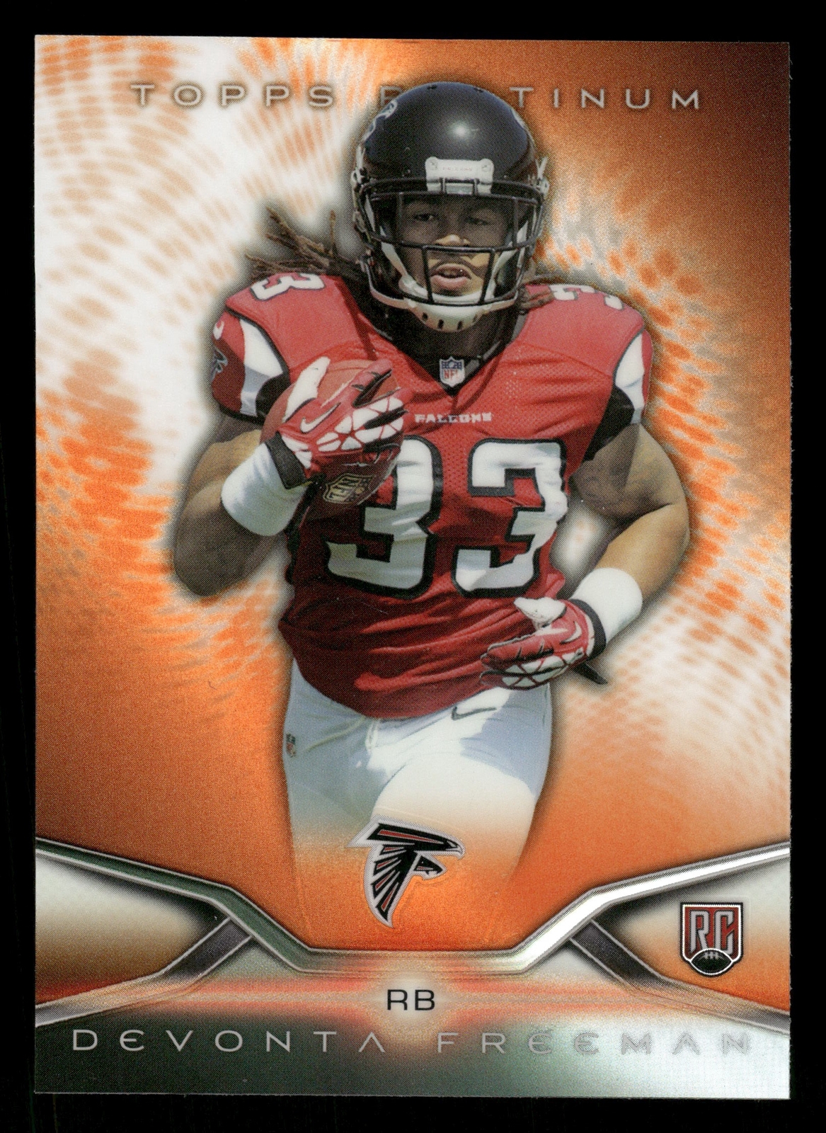 2014 Topps Platinum #130 Devonta Freeman Orange Refractors RC Atlanta Falcons