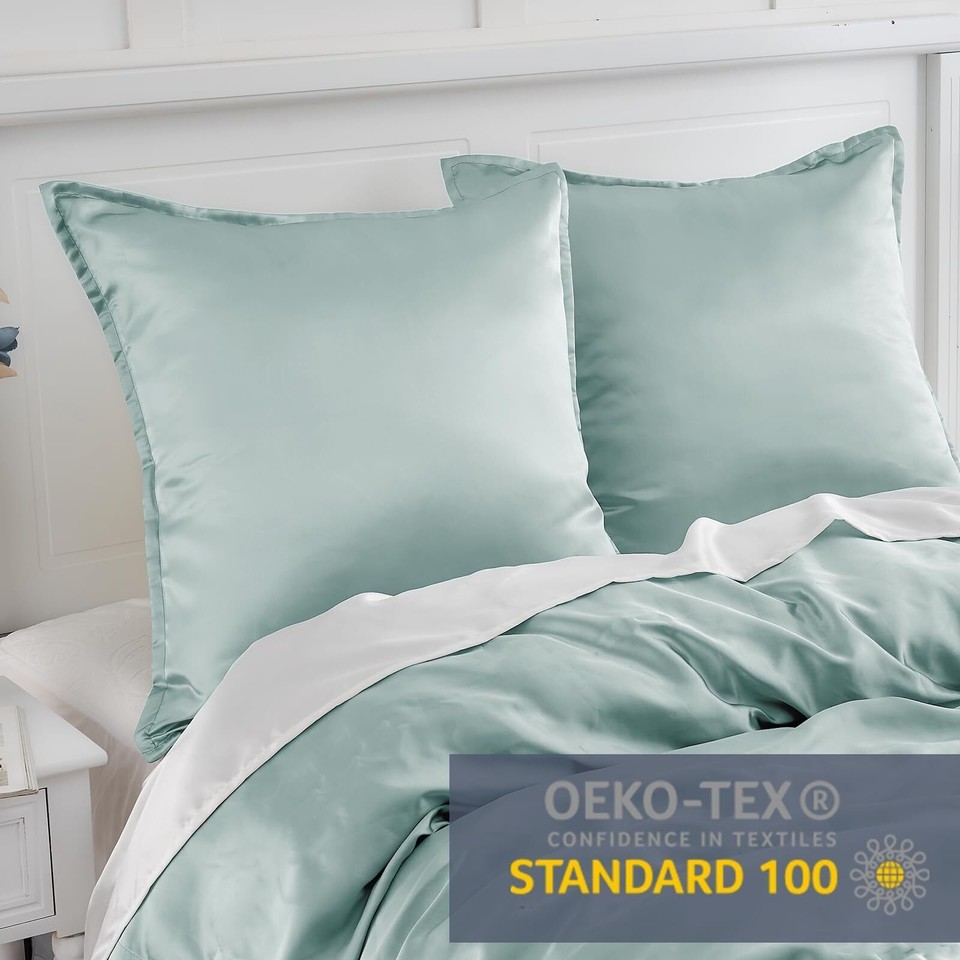 Satin pillowcase 80x80 set of 2, soft like a silk pillowcase eBay