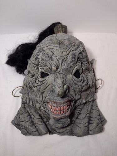 Vintage Zombie Halloween Mask Ghoul Scary Ponytail Hair Full Head Cover - Picture 2 of 6
