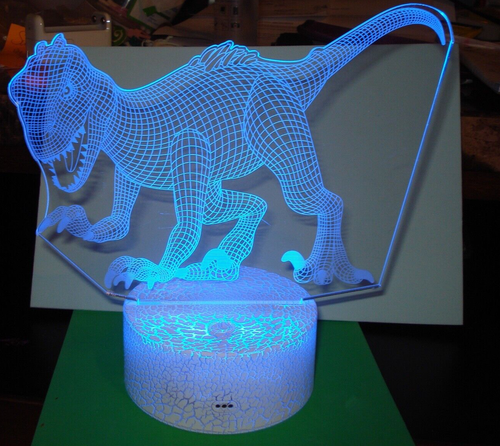 LED Light Up Dinosaur Turns different colors