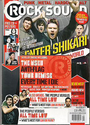 ROCK SOUND 159 April 2012 ENTER SHIKARI Pure Love Andy Biersack All Time Low  CD