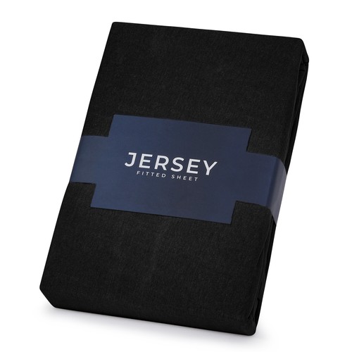 Jersey Cotton Stretch Fitted Sheet Extra Deep 30cm Bed Single Double King S.King - Picture 47 of 111