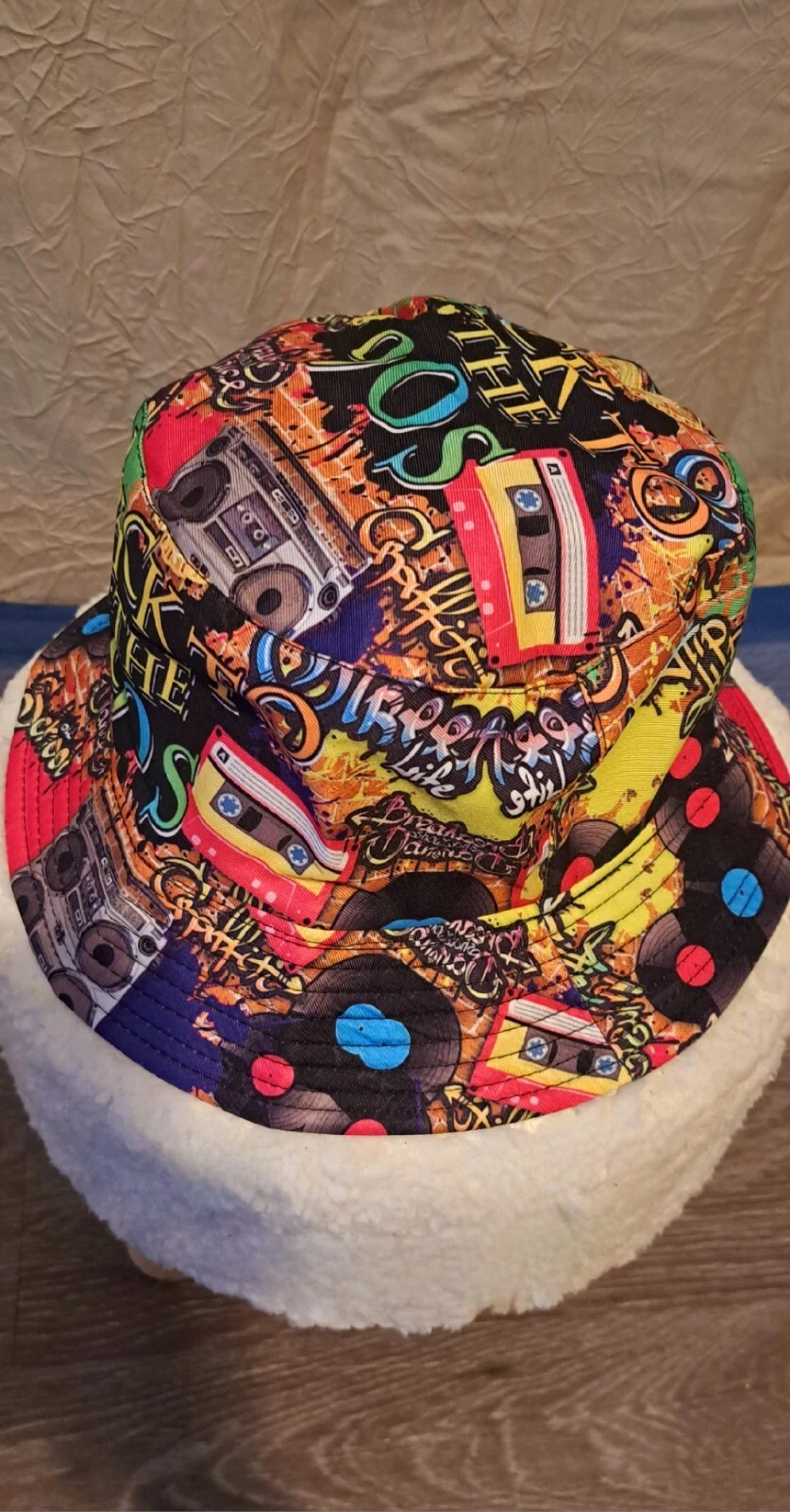 90s Bucket Hat Graffiti Print