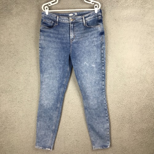 Old Navy Rockstar Super Skinny High Rise Built In Warm Stretch Blue Jenas 14