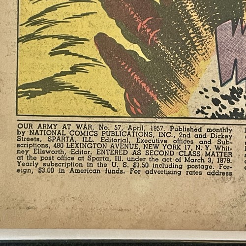 Our Army at War #57 (April 1957) AND Four Battle Tales #4 (Oct 1973) Same Story! - Picture 9 of 21