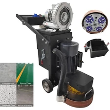 4-head Chassis Cement Epoxy Terrazzo Floor Polishing Machine Grinder 220V w/fan