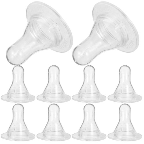 10 Pcs Feeding Bottle Baby Nurse Calf Milk Pacifier Nipple Goat Nursing