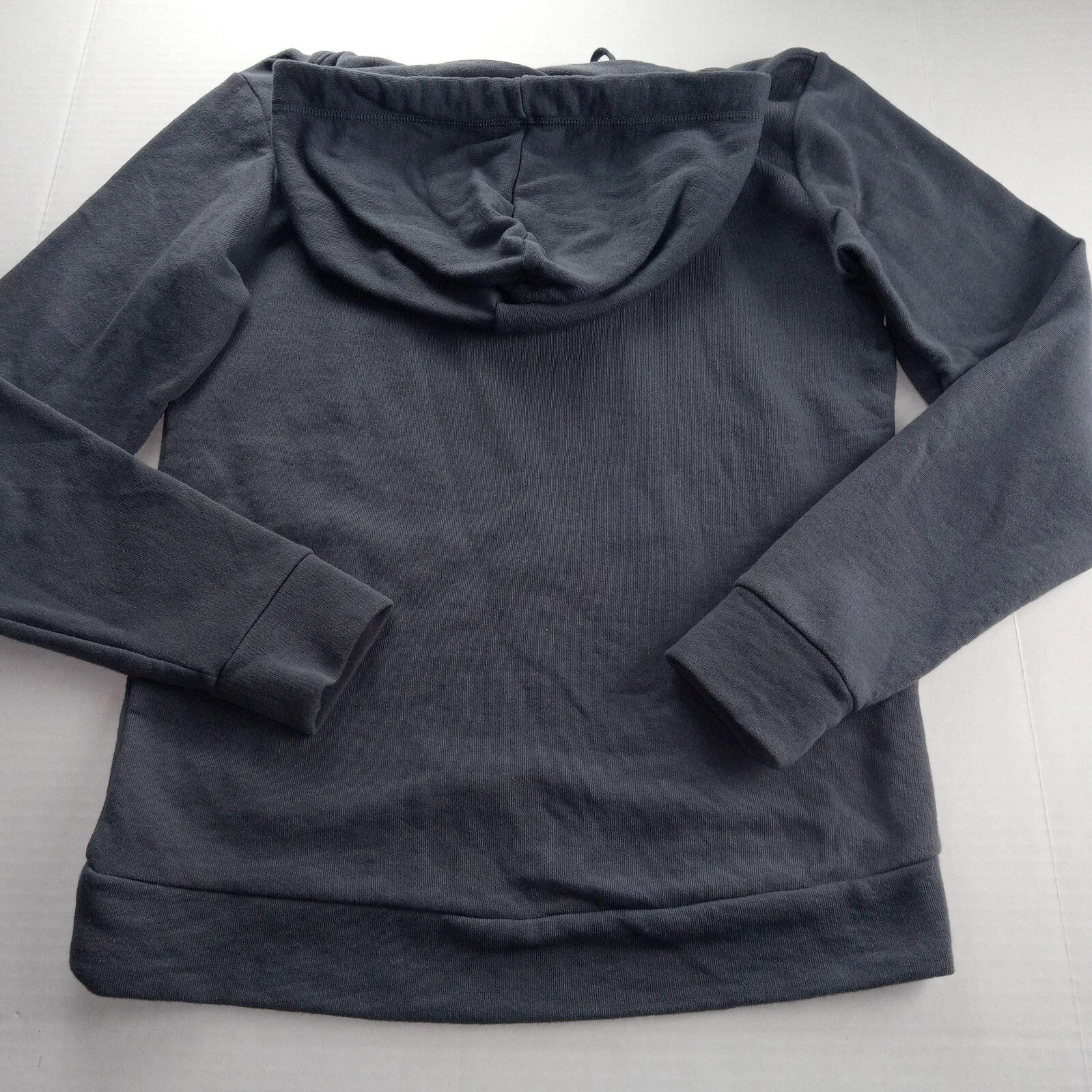 UNDERCOVER Felpa donna Victoria's Secret rosa con cappuccio taglia XS grigio rosa tasca a righe