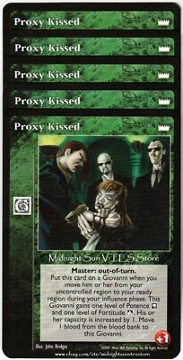 Proxy Kissed x4 + 1 Lords of the Night V:TES VTES Vampire CCG
