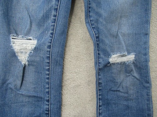 Madewell Jeans Women's 25P 8" Skinny Dark Blue Wash Denim Distressed Frayed Hem - Picture 14 of 17