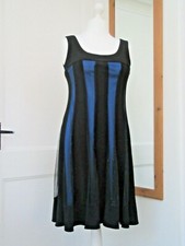 BLACK BLUE SPARKLED PANELLED EVENING DRESS CRUISE SIZE 8 BRAND NEW
