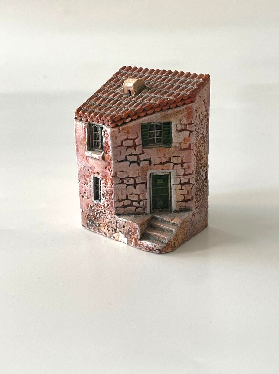 Vintage Rare Early Gault Handmade Miniature Clay House Provence