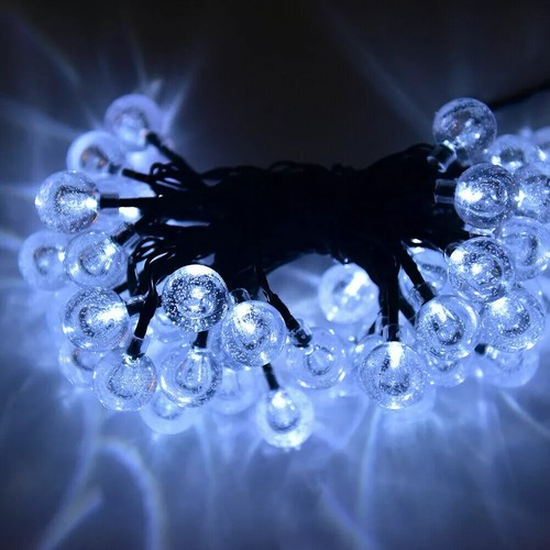 20/30/50 LED Solar Tear Drops Crystal Ball String Lights Outdoor Waterproof - Picture 23 of 24