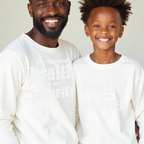 Mens And Kids My Mental Health is My Priority Awareness Sweatshirt Jumper #MHA - Picture 8 of 29