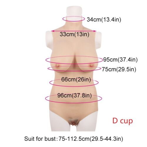 Zentai Silikon Bodysuit C-E Cup Crossdressing Drag Brustplatte Trans Influencer - Bild 8 von 11