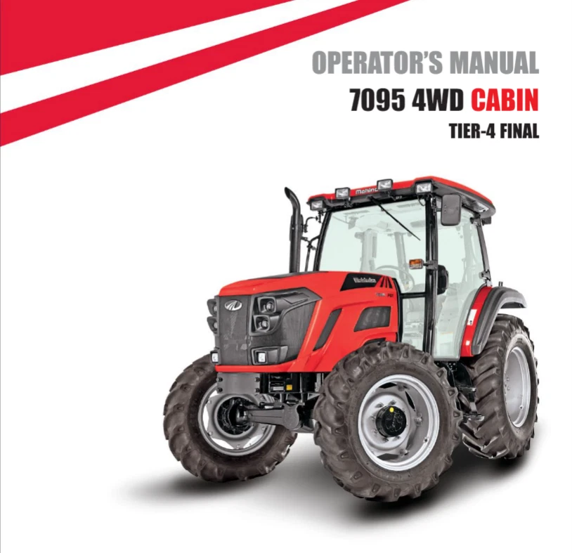 Mahindra 7095 Cab Service Manual and Operator Manuals FREE SHIPPING - Image 3 of 4