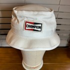 Vintage Champion Spark Plug Bucket Hat White Small