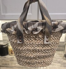 New Ralph Lauren Polo Jeans Co. Staw Bag/Purse. Inside Pouch Pocket & Zip Pocket