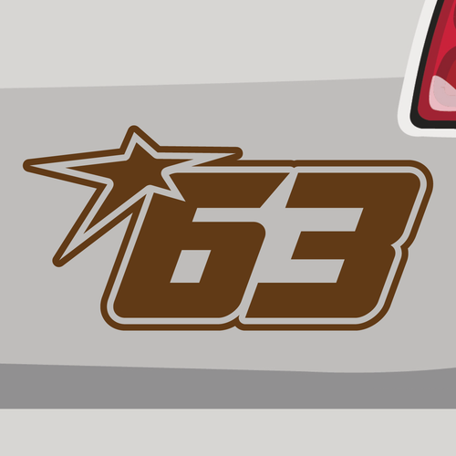 Aufkleber Startnummer 63 Race Number Sticker Kleber Auto Motorrad Fahrrad Decal - Bild 21 von 25