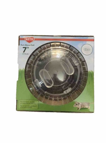 New Kaytee Chinchilla, Rat, Guinea Pig, Pet 7” Clear Run-About Exercise Ball - 第 1/4 張圖片