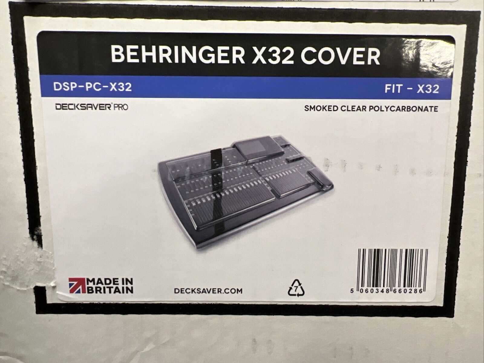 Behringer X32 Console Mixer Cover Decksaver DSP-PC-X32