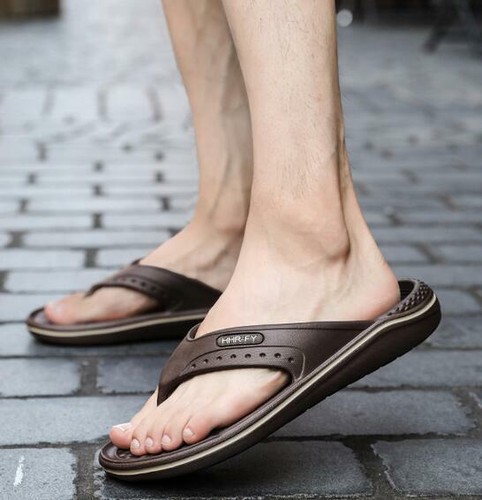 Mens Summer Flip Flops Soft Sole Sandal 