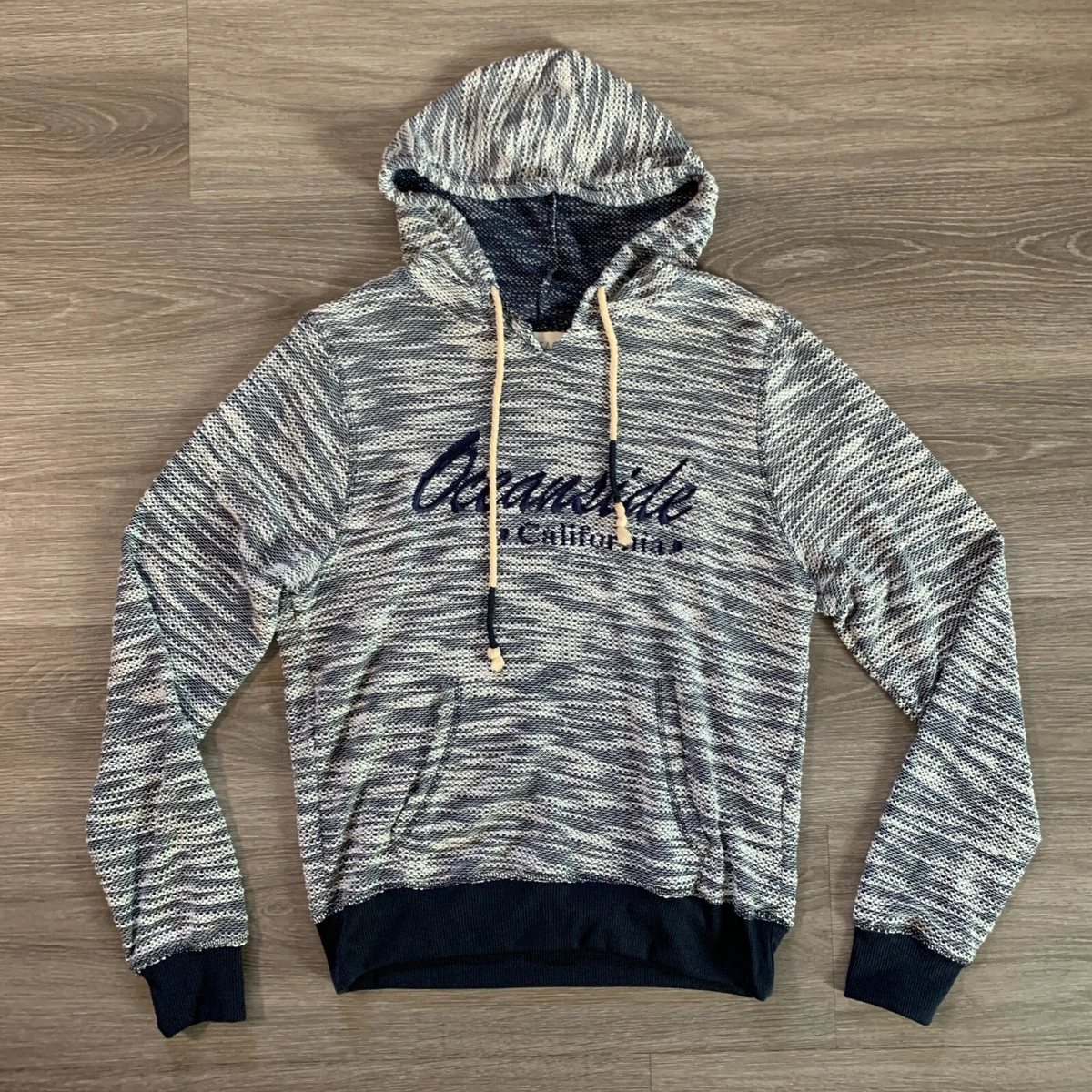 Navy hotsell knitted hoodie