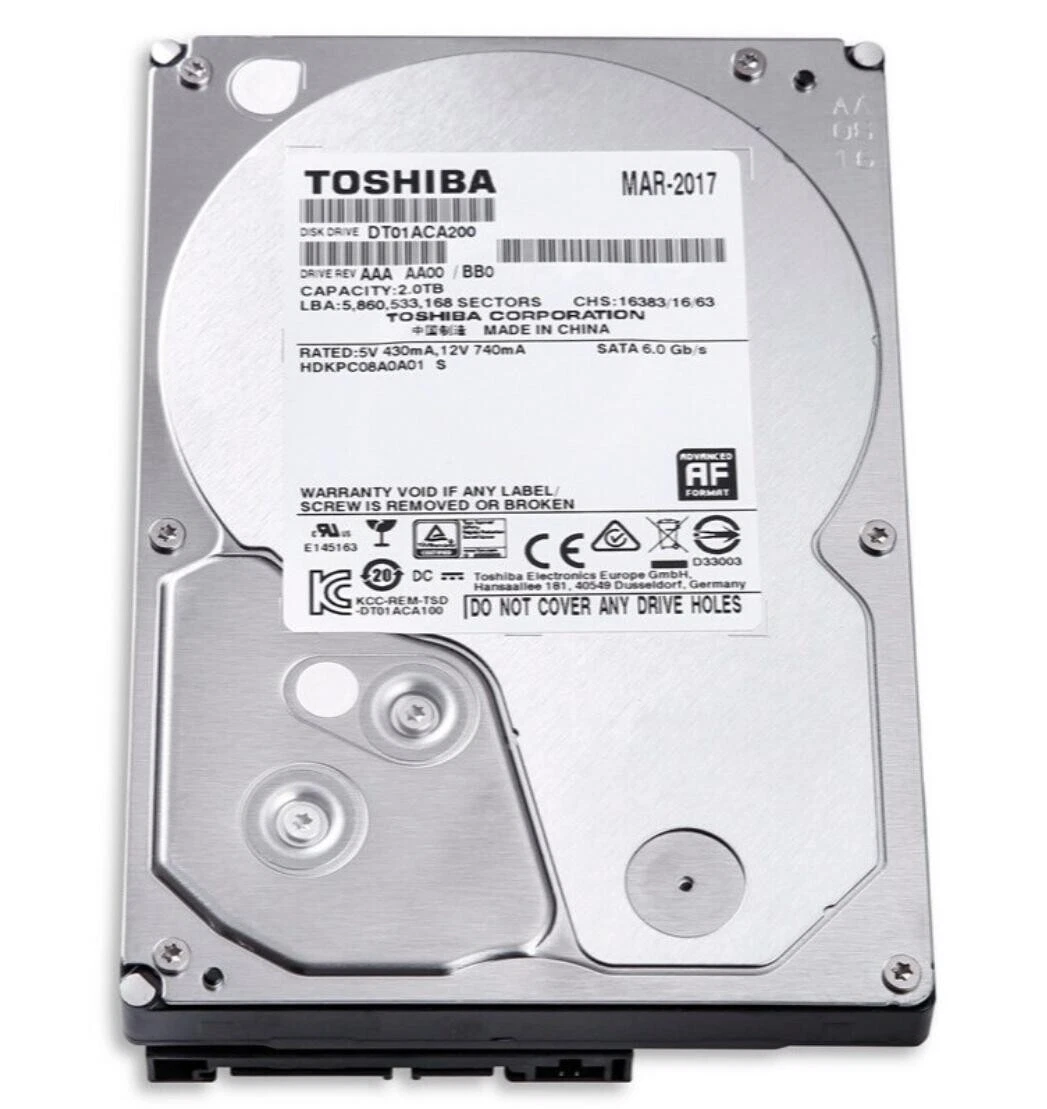25+ Toshiba SATA III Internal Hard Disk Drives 2TB Storage
