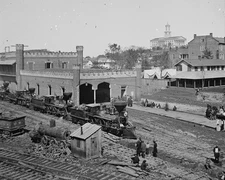 Railroad Depot and Yard Tennessee Capitol Nashville New 8x10 US Civil War Photo
