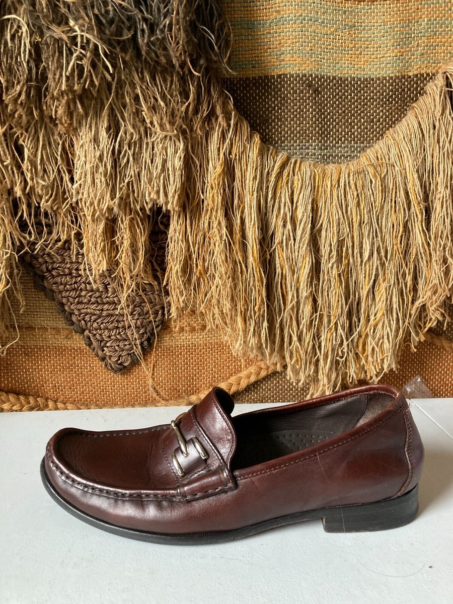 COLE HAAN Mens Brown Leather Horsebit Loafers Driving Shoes  display picture 3
