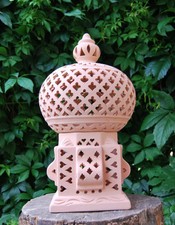 schöne Windlicht Lampe Laterne Terracotta Terrakotta  Garten Licht Kerzenhalter