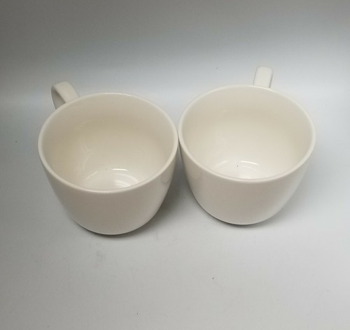 Set Of Two Large White Coffee Tea Cocoa Mugs 16oz Dishwasher & Microwave Safe - Picture 2 of 12