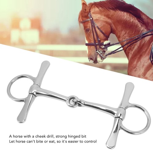 125mm Full Cheek Horse Snaffle Stainless Steel Horse Mouth Bit Garden Hot - Picture 3 of 12
