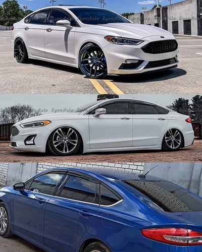FITS 2013-2020 FORD FUSION 3D WAVY MUGEN STYLE WINDOW VISOR RAIN GUARD DEFLECTOR - 第 6/6 張圖片