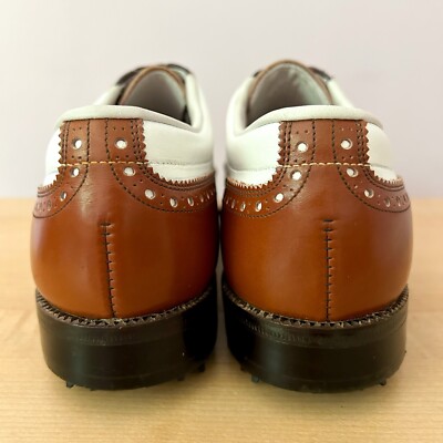 VINTAGE FootJoy Classics Chestnut/ White Leather spectator  display picture 3