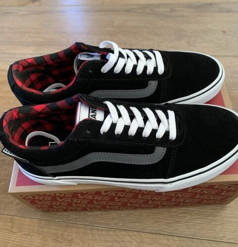Vans Ward Vansguard Suede Black/Red Plaid Men’s Trainers Uk Size 8-VN0A5KXU9BY - Picture 1 of 8