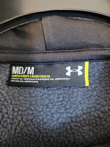 Under Armour Loose Jacket Full Zip Hooded Black Geormetic Men's M - Picture 4 of 7