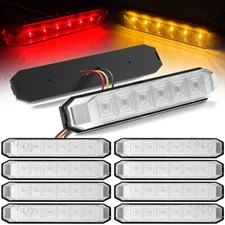 10x 4.7" Dual Color LED Side Marker Lights Clearance Turn Signal Trailer Truck