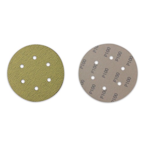 100 Pack - 6" Inch 6 Holes 120 Grit Hook & Loop Sanding Discs Orbital DA Disks - Picture 2 of 7
