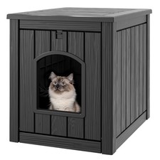 Cat Litter Box Enclosure, Hidden Litter Box with Openable Front Door, Outdoor...