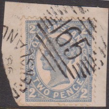 (F356-75) 1899 QLD 2d blue PO cancel no. 165 Charters towers (BY)