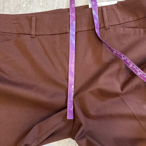 NWT LOFT Brown Skinny Ankle Dress Pant Fall Work Mid Rise Sz 14 - Picture 4 of 10