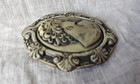 Single Antique Victorian Cameo Pin  Metal with Resin Decorative Setting — photo 4