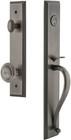 Grandeur CARSGRCIR_ESET_234 Carre Solid Brass Rose Keyed Entry - Grey