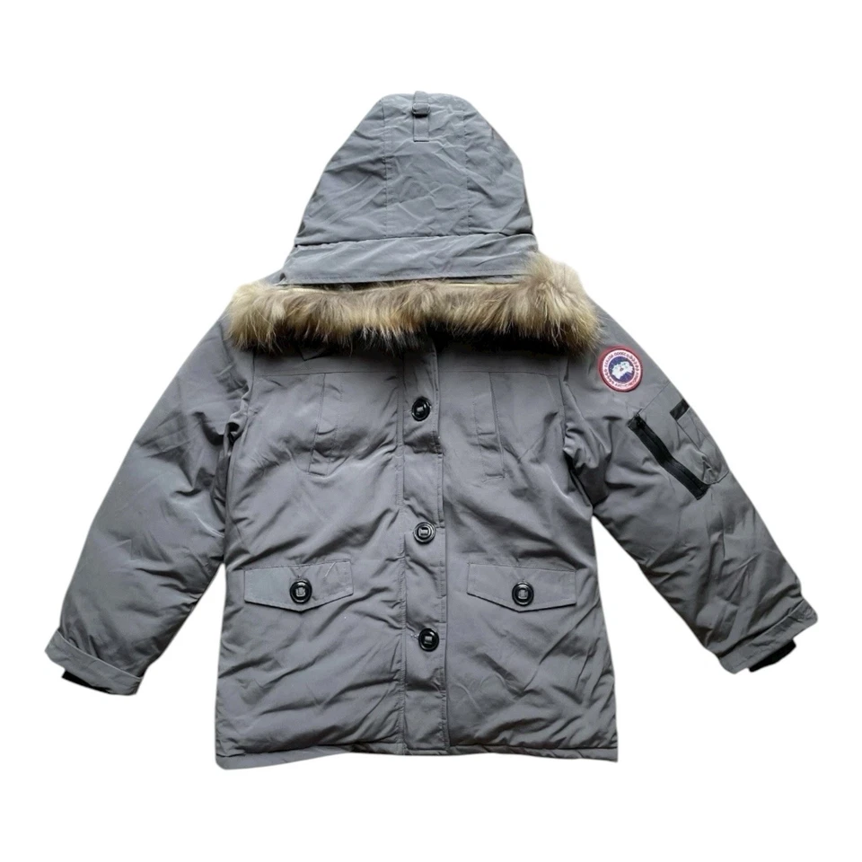Canada Goose Montebello Parka Grey Woman’s Size XL Authentic No Neck Drawstring - Image 3 of 4