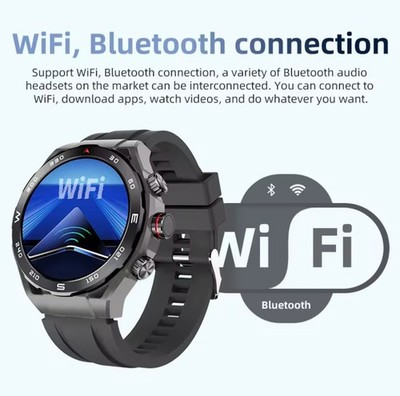Brand New Sealed Dual Camera GPS WiFi Tracking FitnessAmoled Smart Watch Men